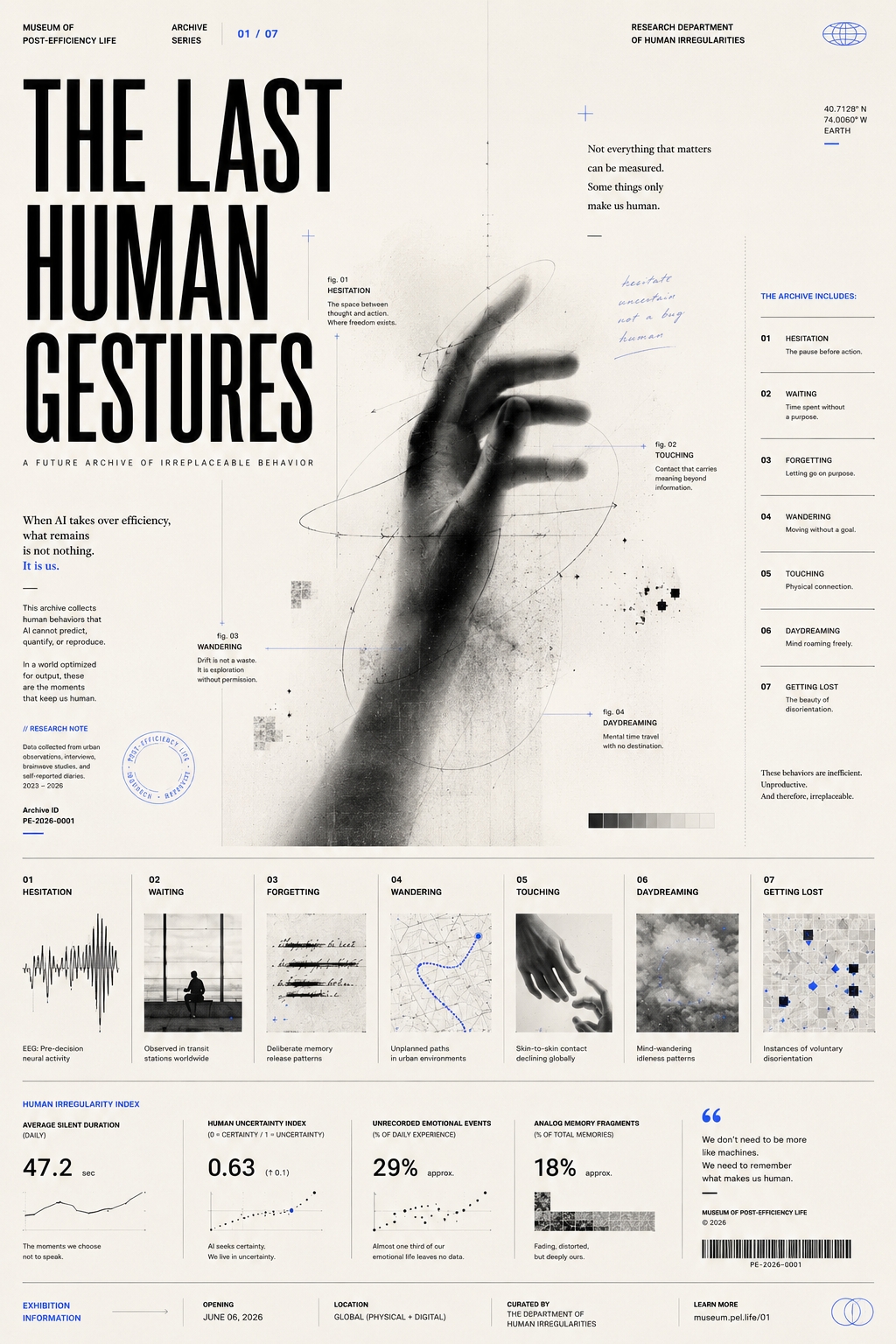 The Last Human Gestures — speculative archive of human behavior