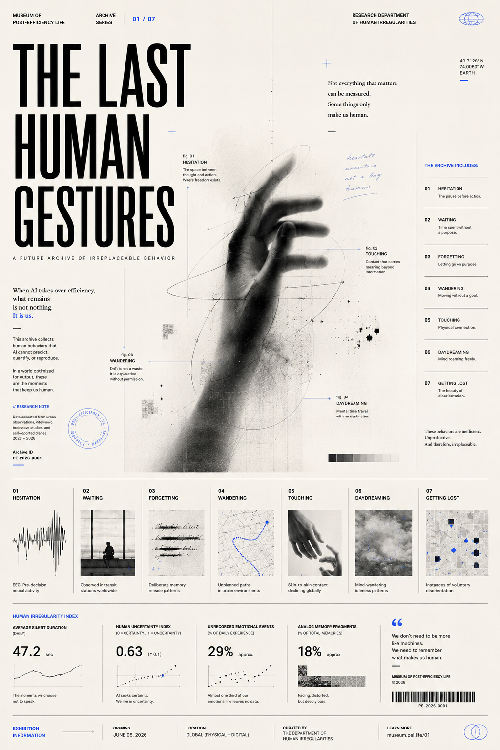 The Last Human Gestures — speculative archive of human behavior