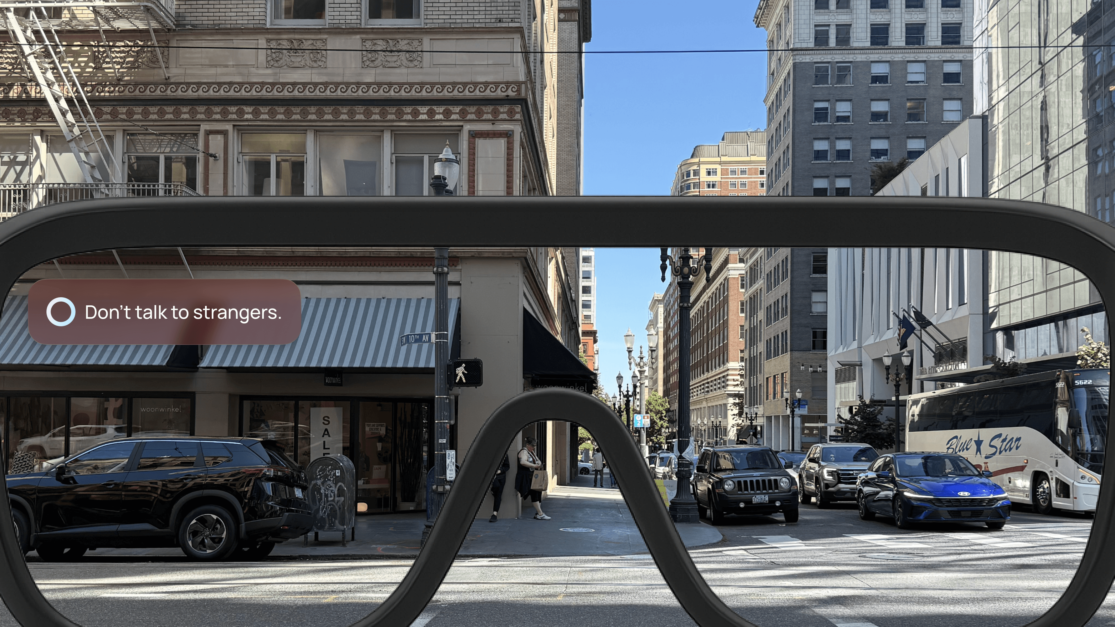 NOVA AR view — Don't talk to strangers, with safe-zone awareness