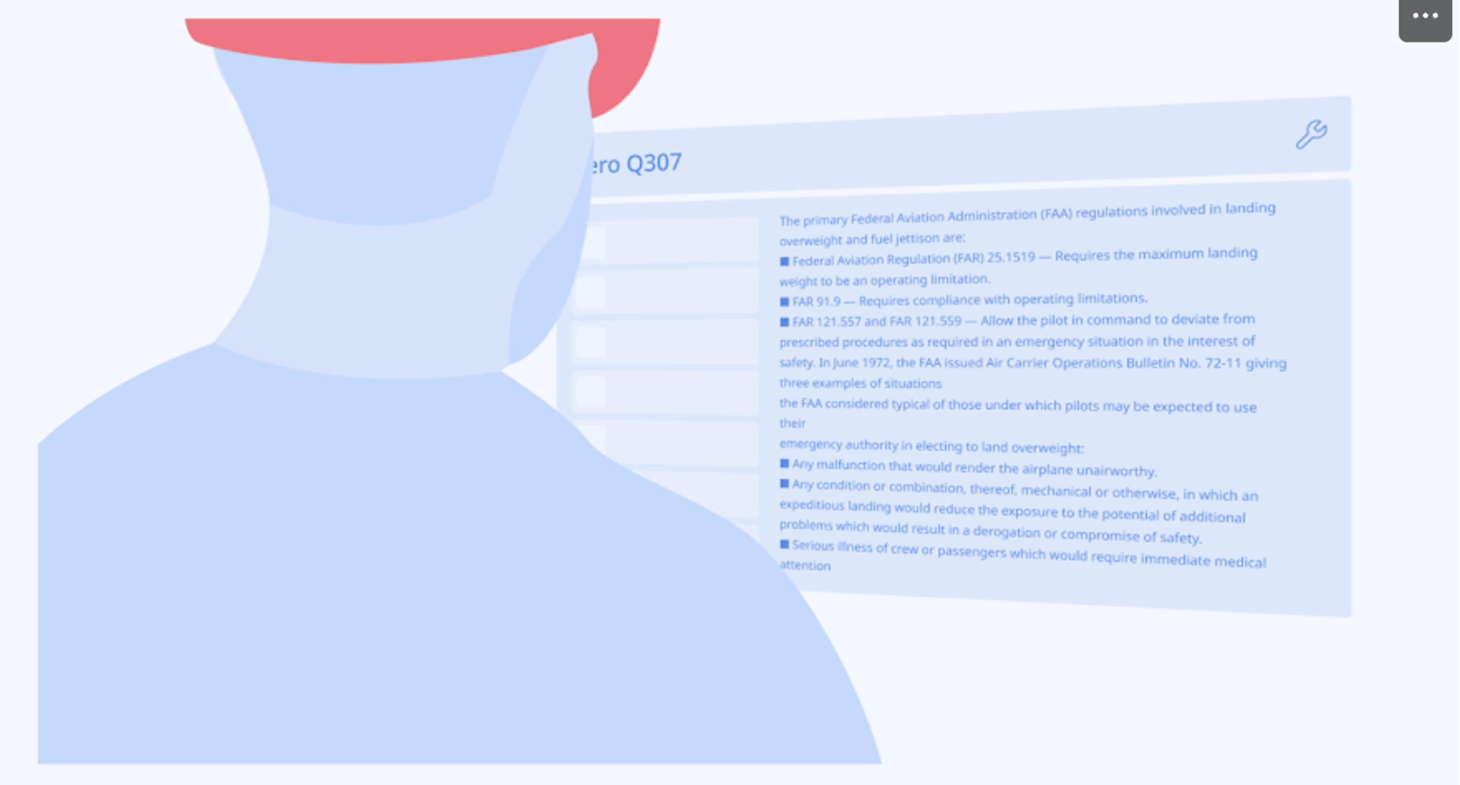 Text for long reading — large block of text on a contextual panel