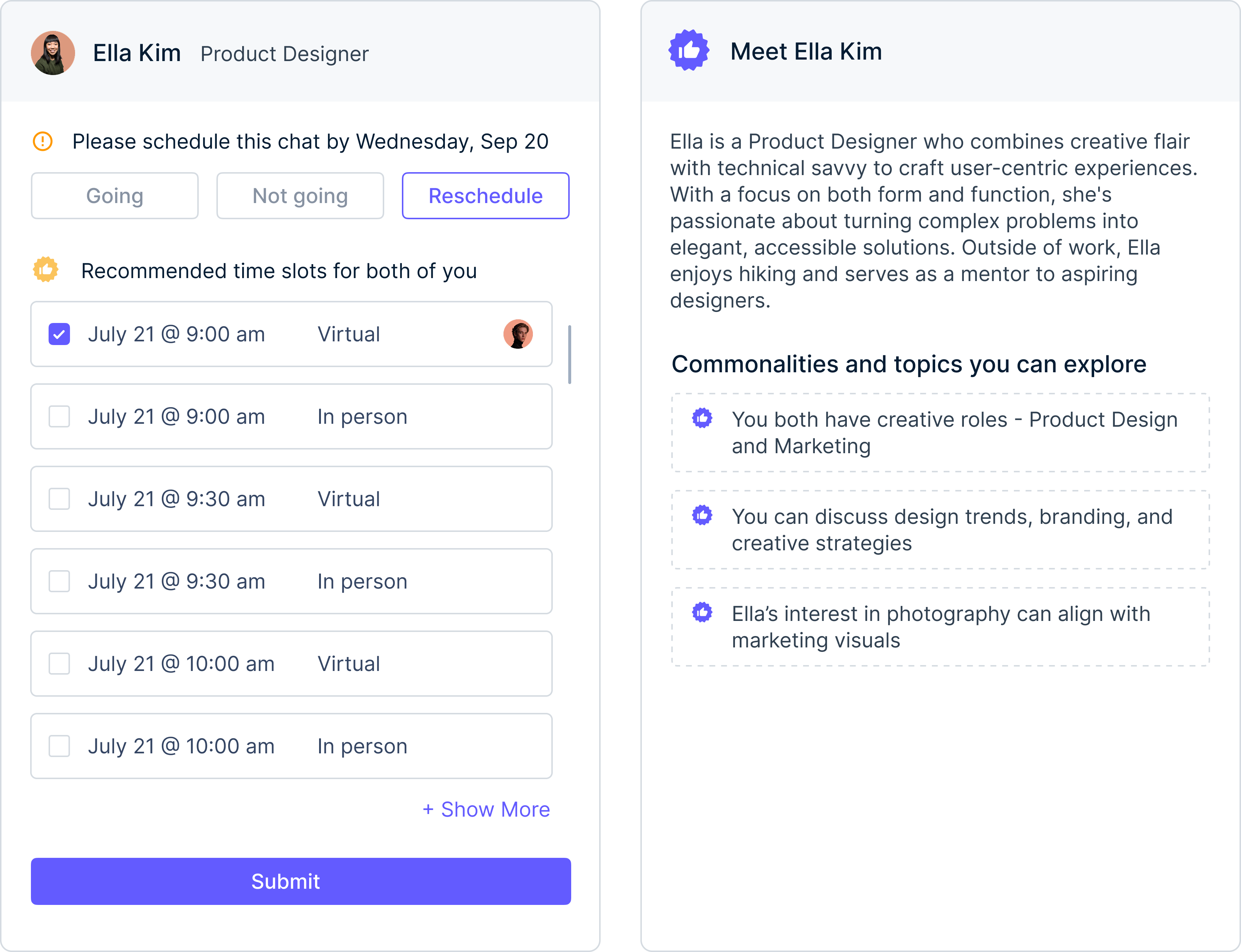 After: split into two simpler widgets